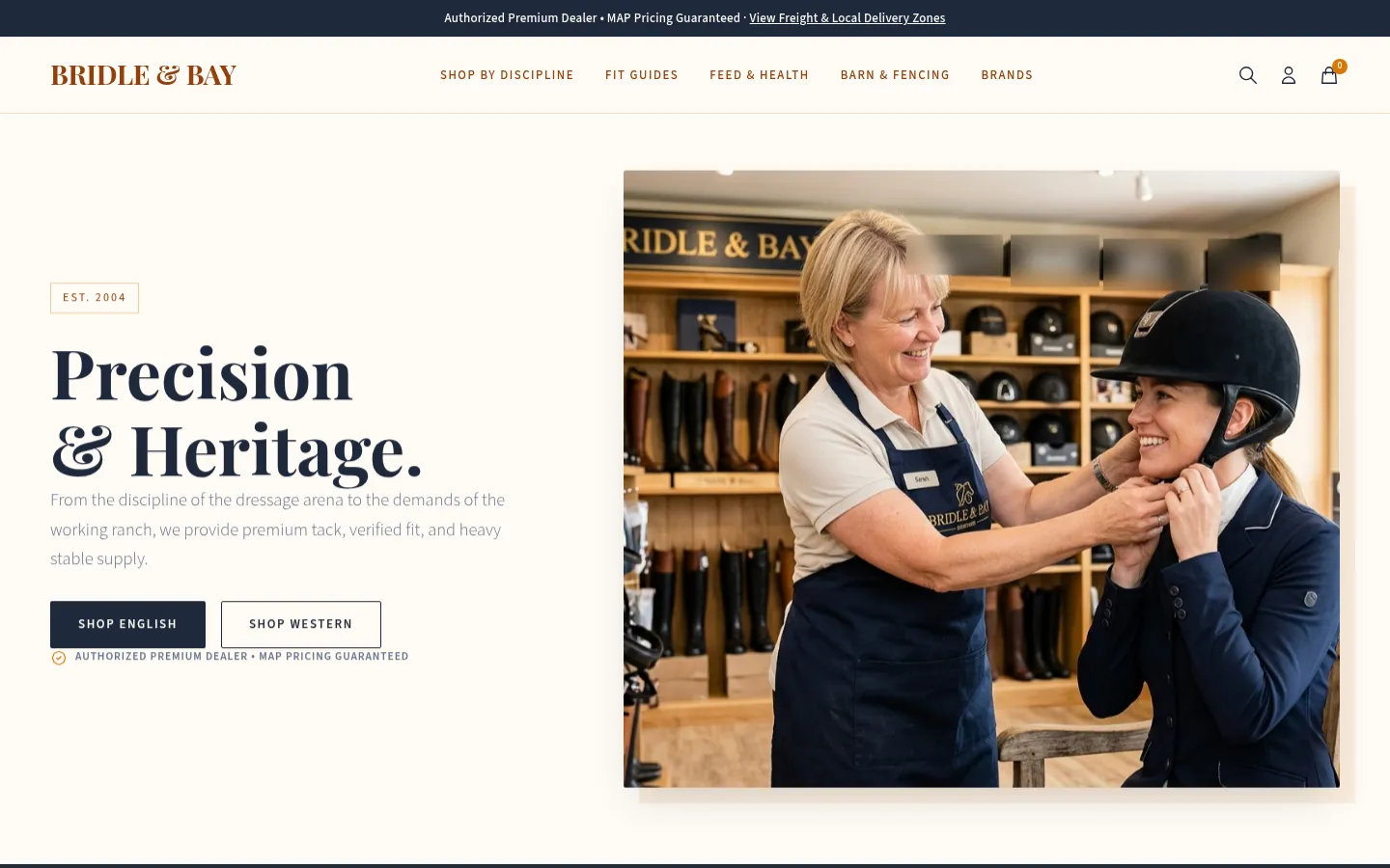 Bridle & Bay Equestrian website